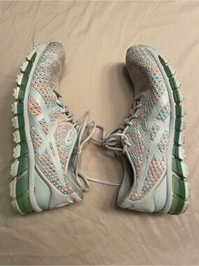 ASICS Gel Quantum 360 Running Shoes Knit Grey Orange Women's 8.5 Style:  T890N